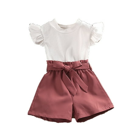 BSDHBS Girl Two Piece Outfit Baby Girl Summer Clothes Outfit Solid Sleeveless Top Elastic Short Pants Short Set 2Pcs
BSDHBS Girl Two Piece Outfit Baby Girl Summer Clothes Outfit Solid Sleeveless Top Elastic Short Pants Short Set 2Pcs
