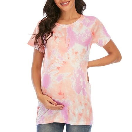 Maternity Tops Women Maternity Pregnancy T-Shirt Tie-Dye Tops Blouse Casual Clothes Pink2 M
Maternity Tops Women Maternity Pregnancy T-Shirt Tie-Dye Tops Blouse Casual Clothes Pink2 M