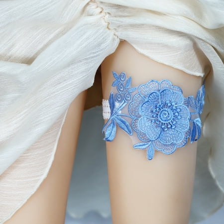Bride Wedding Garter White and Blue 3D Flower Lace Crochet Floral Garters Stretch Leg Garter Bridal Accessories for Women
Bride Wedding Garter White and Blue 3D Flower Lace Crochet Floral Garters Stretch Leg Garter Bridal Accessories for Women