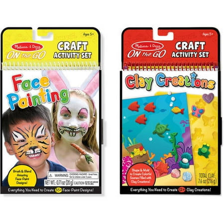 Melissa & Doug On-the-Go Crafts Bundle, Face Painting and Clay Creations
