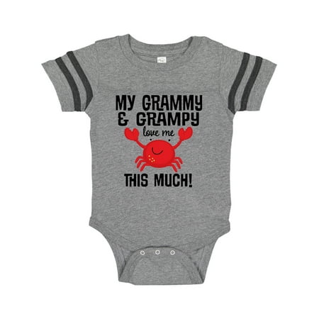 Inktastic My Grammy and Grampy Love Me Outfit Gift Baby Boy or Baby Girl Bodysuit