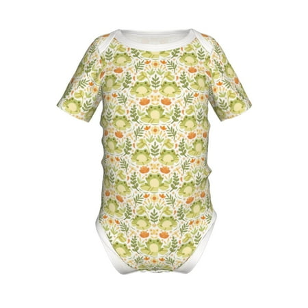 Yiaed Frogs And Botanical Print Infant Climbing Short Sleeve Onesie One-Piece Baby Bodysuit Clothes 0-12 Months -18 Months
Yiaed Frogs And Botanical Print Infant Climbing Short Sleeve Onesie One-Piece Baby Bodysuit Clothes 0-12 Months -18 Months