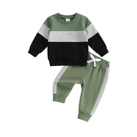 Toddler Baby Boy Fall Winter Outfit Contrast Color Long Sleeve Sweatshirt Pullover Tops Joggers Pants Set Infant Casual Clothes
Toddler Baby Boy Fall Winter Outfit Contrast Color Long Sleeve Sweatshirt Pullover Tops Joggers Pants Set Infant Casual Clothes