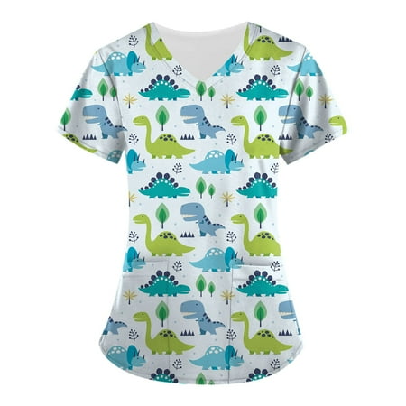 Knosfe V Neck Cartoon Pattern Scrub Tops for Women Clearance Short Sleeve Nursing Womens Scrub Tops Plus Size Uniform Womens Black Scrub Top with Pockets Gold 4XL
Knosfe V Neck Cartoon Pattern Scrub Tops for Women Clearance Short Sleeve Nursing Womens Scrub Tops Plus Size Uniform Womens Black Scrub Top with Pockets Gold 4XL