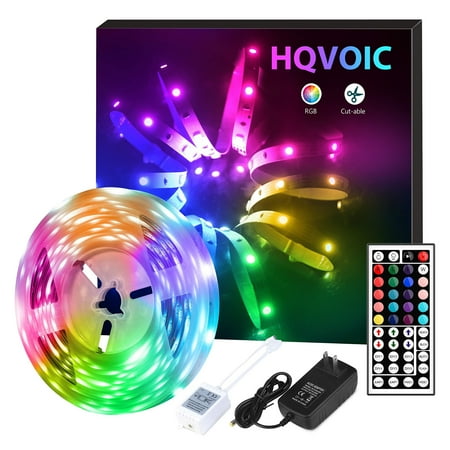 LED Strip Lights Remote Control Waterproof Flexible RGB LED Strip Light Kit 16.4ft/5m 5050 SMD 300 LEDs Adhesive Tape Strip for Home and TV Decoration Power Supply Included
LED Strip Lights Remote Control Waterproof Flexible RGB LED Strip Light Kit 16.4ft/5m 5050 SMD 300 LEDs Adhesive Tape Strip for Home and TV Decoration Power Supply Included