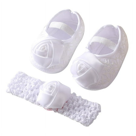 Baby Girls Princess Flower Rose Crib Shoes + Headband Sets Newborn Prewalkers
Baby Girls Princess Flower Rose Crib Shoes + Headband Sets Newborn Prewalkers