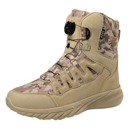 B91xZ Casual Boots for Men Lace up Casual Fashion Ankle Oxford Boot Beige 9