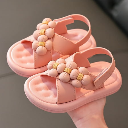〖Roliyen〗Toddler Shoes Printcess Beach Girls Sandals Toddler Flower Summer Shoes Kids Girls Sandals