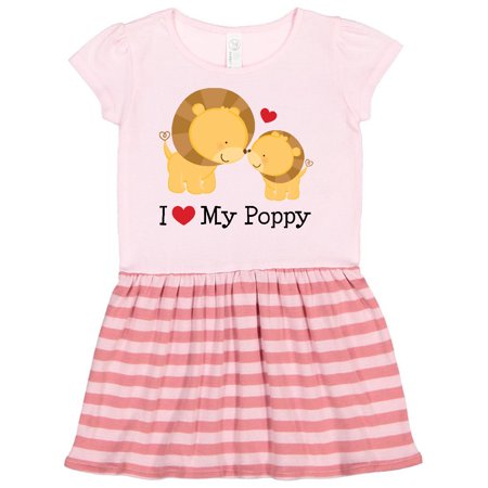 Inktastic I Love My Poppy Grandpa Gift Toddler Girl Dress