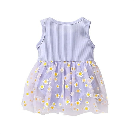 Purple Girls Daisy Dress One Baby Suit