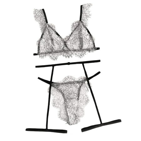 Bra And Panty Sets For Women Womens Lace Lingerie Bra and Panty Set Strappy(M White)
Bra And Panty Sets For Women Womens Lace Lingerie Bra and Panty Set Strappy(M White)