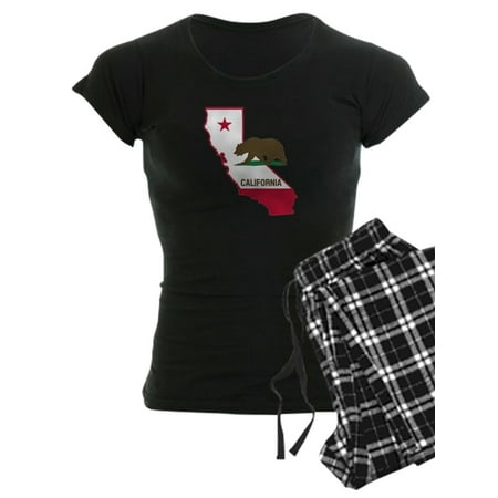 CafePress - CALI STATE W BEAR Pajamas - Women s Dark Pajamas