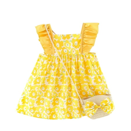 LBECLEY Girls Lace Dress Ballgown for Wedding Party Dress 6M-3Y Floral Set Ruffles Girls Printed Fly Princess Baby Bag Sleeve Girls Dresses and Roses Girls Dresses Yellow 12
LBECLEY Girls Lace Dress Ballgown for Wedding Party Dress 6M-3Y Floral Set Ruffles Girls Printed Fly Princess Baby Bag Sleeve Girls Dresses and Roses Girls Dresses Yellow 12