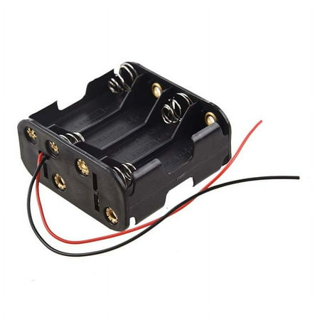 TAUOH 8pcs Aa Cells Battery (12v) Clip Holder Box Case Black