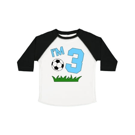 Inktastic I m Three! Third Birthday Soccer Gift Toddler Boy or Toddler Girl T-Shirt