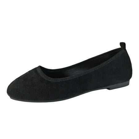 Krdevn Walking Shoes Women Ladies Simple Solid Color Suede Flat Shallow Mouth Large Size Single Shoes Casual Shoes -Black 40
Krdevn Walking Shoes Women Ladies Simple Solid Color Suede Flat Shallow Mouth Large Size Single Shoes Casual Shoes -Black 40