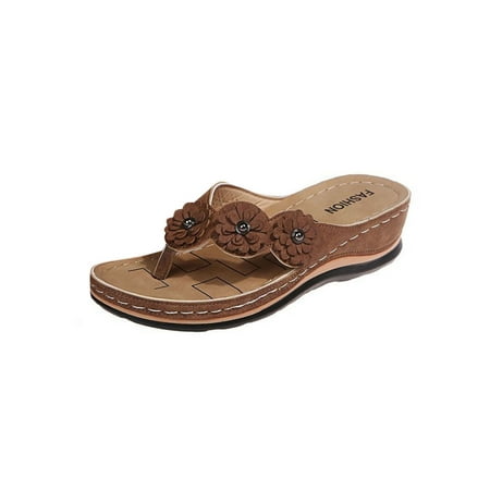 Colisha Women Wedge Sandals Beach Casual Shoes Slip On Flip-flops Outdoor Breathable Summer Slippers Comfort Shoe Brown 5.5
Colisha Women Wedge Sandals Beach Casual Shoes Slip On Flip-flops Outdoor Breathable Summer Slippers Comfort Shoe Brown 5.5