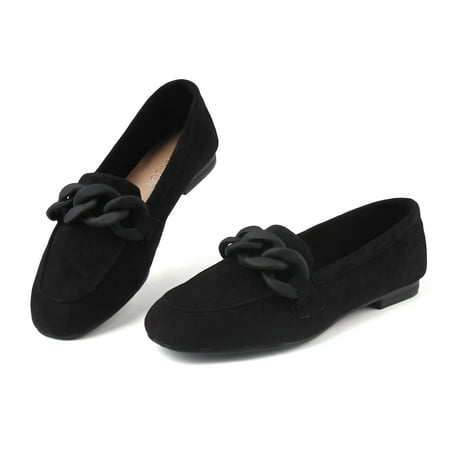 MUSSHOE Flats For Women Comfortable Dressy Slip On Loafers for Women With Chain Black 9
MUSSHOE Flats For Women Comfortable Dressy Slip On Loafers for Women With Chain Black 9