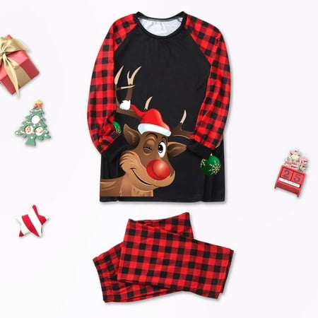 Christmas Gifts Parent-Child Warm Christmas Set Plaid Printed Home Wear Pajamas Two-Piece Dad Set Polyester Black M
Christmas Gifts Parent-Child Warm Christmas Set Plaid Printed Home Wear Pajamas Two-Piece Dad Set Polyester Black M