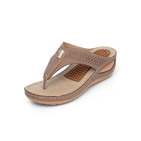 Colisha Ladies Sandal Beach Thong Sandals Slip On Flip-flops Indoor Outdoor Vintage Slides Slippers Summer Brown 5
Colisha Ladies Sandal Beach Thong Sandals Slip On Flip-flops Indoor Outdoor Vintage Slides Slippers Summer Brown 5