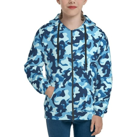 Hoodies for Women Blue Camouflage Long Sleeve Sweatshirt Drawstring Zip Up Hoodie with Pockets Teen Girl Clothes
Hoodies for Women Blue Camouflage Long Sleeve Sweatshirt Drawstring Zip Up Hoodie with Pockets Teen Girl Clothes