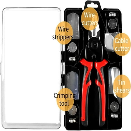 XIAOGZHP All-Purpose Versatile 2024 Heavy Duty Electricians Multifunctional Tool Kit with Special Interchangeable Head and Wire Stripping Pliers - Includes Dual-Color PVC Wire - Ideal for
XIAOGZHP All-Purpose Versatile 2024 Heavy Duty Electricians Multifunctional Tool Kit with Special Interchangeable Head and Wire Stripping Pliers - Includes Dual-Color PVC Wire - Ideal for