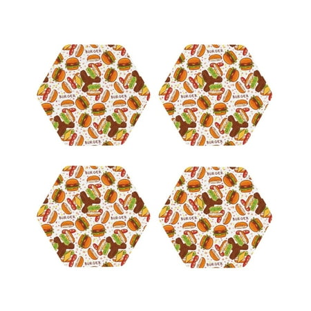 Kdxio Burger Funny Coasters 4 Pcs Leather Coasters Housewarming Gifts Protect Furniture from Water Marks Scratch and Damage
Kdxio Burger Funny Coasters 4 Pcs Leather Coasters Housewarming Gifts Protect Furniture from Water Marks Scratch and Damage
