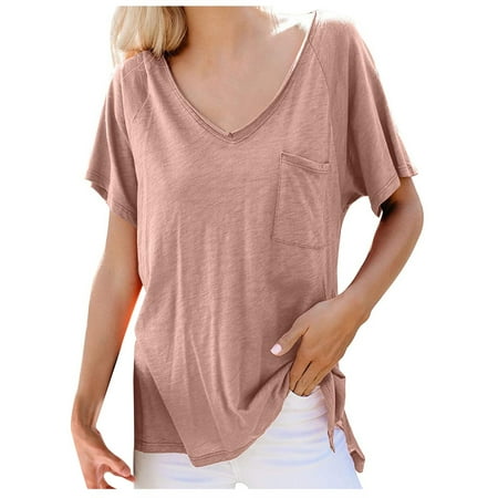 Womens 2023 Trendy Loose Solid Color Pocket V neck Short Sleeved T shirt Tops Corset Tops Ladies Going Out Plus Size Tees Fall Winter Boho Floral Tunic Tops Gym Athletic Workout T-shirts
Womens 2023 Trendy Loose Solid Color Pocket V neck Short Sleeved T shirt Tops Corset Tops Ladies Going Out Plus Size Tees Fall Winter Boho Floral Tunic Tops Gym Athletic Workout T-shirts