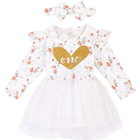 Zukuco Toddler Baby Girl Dresses Outfits Floral Heart Long Sleeve Tutu Dress Ruffled Skirt Outfits with Headband
Zukuco Toddler Baby Girl Dresses Outfits Floral Heart Long Sleeve Tutu Dress Ruffled Skirt Outfits with Headband