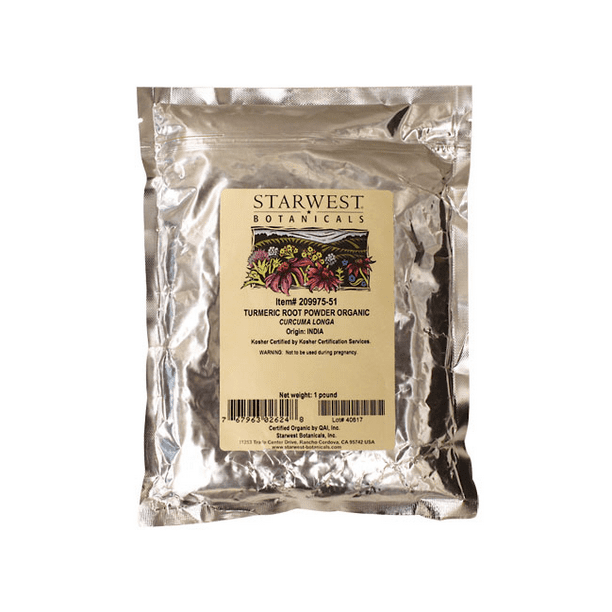 Starwest Botanicals - Bulk Turmeric Root Powder Organic - 1 lb.