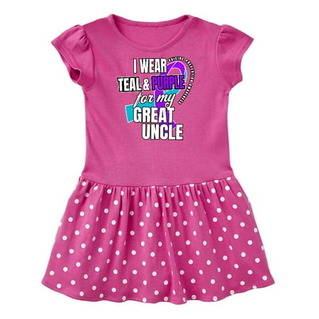 Inktastic Suicide Prevention I Wear Teal and Purple for My Great Uncle Gift Baby Girl Dress
Inktastic Suicide Prevention I Wear Teal and Purple for My Great Uncle Gift Baby Girl Dress