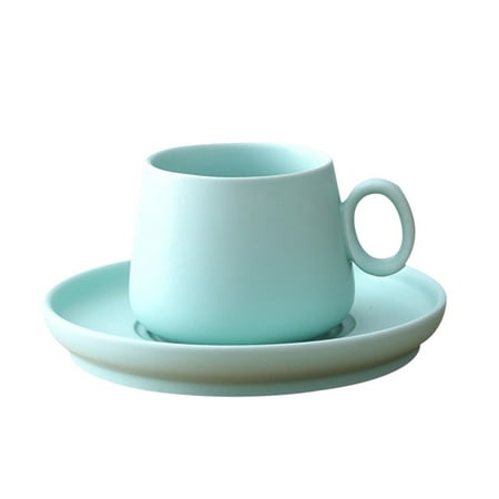 Coffee Cups with Tray Porcelain Tea Matte Ceramic Saucers Mug Macaron Home Supplies Cyan
Coffee Cups with Tray Porcelain Tea Matte Ceramic Saucers Mug Macaron Home Supplies Cyan
