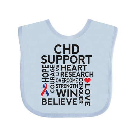 Inktastic CHD Awareness Heart Defect Gift Baby Boy or Baby Girl Bib
