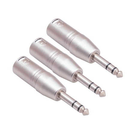 NUOLUX 4pcs XLR To 1/4 Inch Adapter 1/4 To XLR Coupler Male XLR To Male TRS Converter