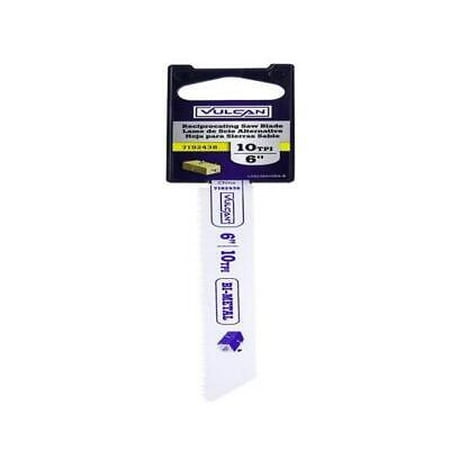 2pk Vulcan 823841OR Bi-Metal 10 TPI Reciprocating Saw Blade High Speed Steel 6