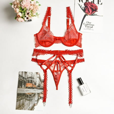 Raeneomay Sexy Lingerie for Women Deals Clearance Women s Women Underwear New Three Piece Spring Embroidery Mesh Splice Sexy Women Set 
Raeneomay Sexy Lingerie for Women Deals Clearance Women s Women Underwear New Three Piece Spring Embroidery Mesh Splice Sexy Women Set
