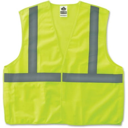 New Ergodyne GloWear Lime Econo L/XL Breakaway Vest 1 Each Each