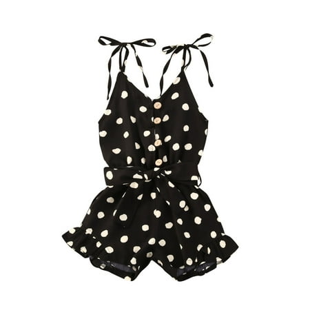 Toddler Little Girl Floral Sling Polka Dot Romper Ruffled V-Neck Suspender Jumpsuit Bow Belt Summer Casual Outfits
Toddler Little Girl Floral Sling Polka Dot Romper Ruffled V-Neck Suspender Jumpsuit Bow Belt Summer Casual Outfits