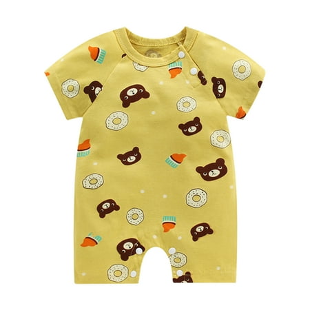 Newborn Baby Boy Girl Clothes Infant Romper Bodysuits Newborn Toddler Baby Girls Boys Bodysuit Summer Short Sleeve One-piece Cartoon Romper Jumpsuit Yellow 0-3 Months
Newborn Baby Boy Girl Clothes Infant Romper Bodysuits Newborn Toddler Baby Girls Boys Bodysuit Summer Short Sleeve One-piece Cartoon Romper Jumpsuit Yellow 0-3 Months