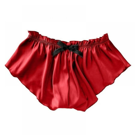 LAST CLANCE SALE! Plus Size Silk Panties for Women Sexy Bowknot Satin Shorts Ultra Comfort Soft Pajamas Underwear Sleepwear Red L
LAST CLANCE SALE! Plus Size Silk Panties for Women Sexy Bowknot Satin Shorts Ultra Comfort Soft Pajamas Underwear Sleepwear Red L
