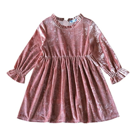 HTGFGMGW Flower Girl Dress Kids Toddler Girls Long Ruffled Sleeve Patchwork Solid Velutum Princess Dress Outfits Girls Dress Pink
HTGFGMGW Flower Girl Dress Kids Toddler Girls Long Ruffled Sleeve Patchwork Solid Velutum Princess Dress Outfits Girls Dress Pink