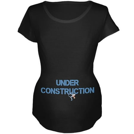 Under Construction Baby Boy Maternity Soft T Shirt Black MD