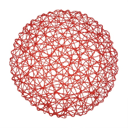 Hanyhapt 3Pcs Fine Paper Cord Placemat Round Random Braided Table Insulation Mat Paper Cord Decorative Mat Table Mat (Red)
Hanyhapt 3Pcs Fine Paper Cord Placemat Round Random Braided Table Insulation Mat Paper Cord Decorative Mat Table Mat (Red)