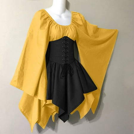 Shpwfbe Womens Dresses Casual Dresses For Women For Womens Trumpet Sleeve Irish Shirt Dress Corset Tr
Shpwfbe Womens Dresses Casual Dresses For Women For Womens Trumpet Sleeve Irish Shirt Dress Corset Tr