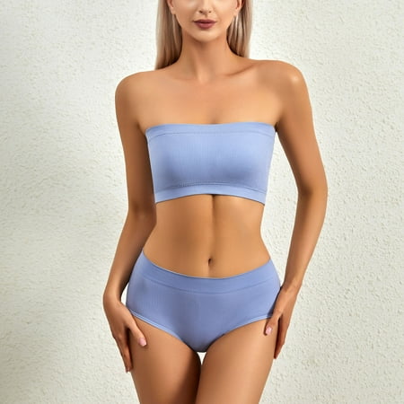 Women s Wireless Bra Women s No-steel Ring Gathering No-marking Breathable Tube Top Underwear Briefs Suit
Women s Wireless Bra Women s No-steel Ring Gathering No-marking Breathable Tube Top Underwear Briefs Suit