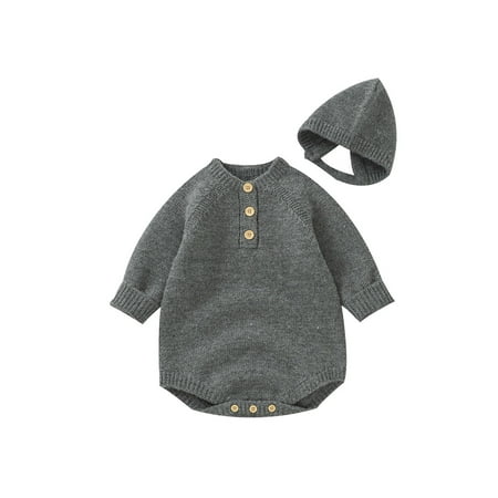 Aompmsdx Baby Girls Autumn Print Solid Button Pullover Long Sleeve Knit Sweater Romper Bodysuit Hat Clothesdresses
Aompmsdx Baby Girls Autumn Print Solid Button Pullover Long Sleeve Knit Sweater Romper Bodysuit Hat Clothesdresses