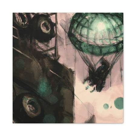 Paratrooper s Suspended Voyage - Canvas
