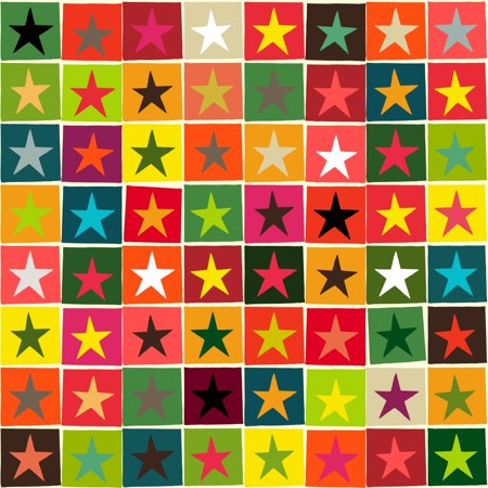 Christmas boxed stars Rolled Canvas Art - Sharon Turner (24 x 24)