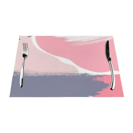 ZNDUO Placemats 4 PCS Heat Resistant Stain Resistant Woven PVC Insulation Placemats Durable Washable Elegant Table Mats for Dining-Abstract Pastel Art 18 x12
ZNDUO Placemats 4 PCS Heat Resistant Stain Resistant Woven PVC Insulation Placemats Durable Washable Elegant Table Mats for Dining-Abstract Pastel Art 18 x12