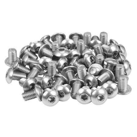 Stainless Steel Button Head Screw Hex Socket Bolts Type:M5 / 5mm Bolt size:M5 x 8mm Your pack quantity:50
Stainless Steel Button Head Screw Hex Socket Bolts Type:M5 / 5mm Bolt size:M5 x 8mm Your pack quantity:50